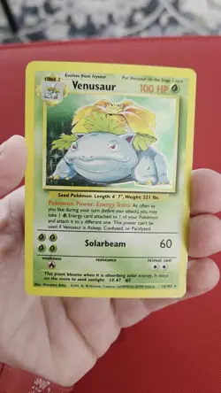 Pokemon TCG Venusaur Base Set Holo Unlimited Rare Card 15/102 - Image 2