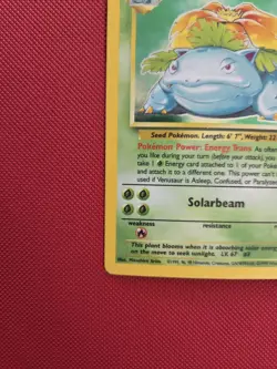 Pokemon TCG Venusaur Base Set Holo Unlimited Rare Card 15/102 - Image 5