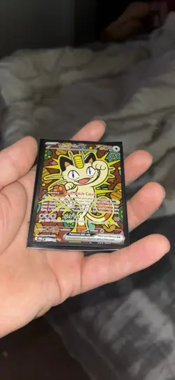 Pokemon Meowth EX Full Art Holo Card 121/088 POR English TCG 2023 Basic - Image 1