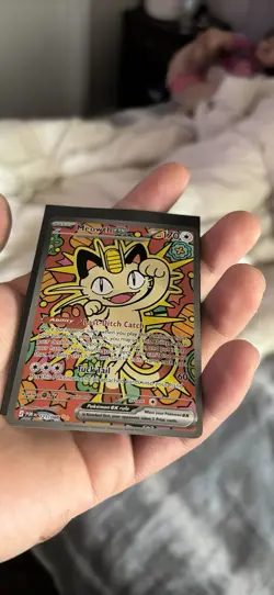 Pokemon Meowth EX Full Art Holo Card 121/088 POR English TCG 2023 Basic - Image 2