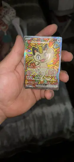 Pokemon Meowth EX Full Art Holo Card 121/088 POR English TCG 2023 Basic - Image 3
