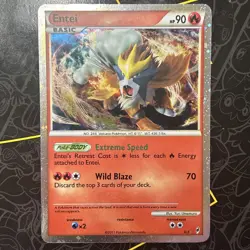 Pokemon TCG Card Call of Legends Shining Entei SL3 Secret Rare Holo Swirl - Image 1