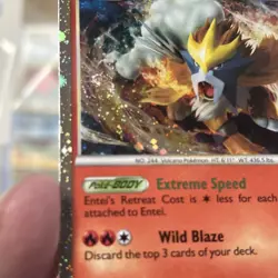 Pokemon TCG Card Call of Legends Shining Entei SL3 Secret Rare Holo Swirl - Image 2