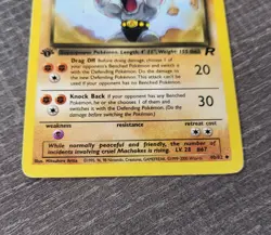 Dark Machoke 1st Edition Team Rocket 40/82 Vintage Pokemon Card MP Condition - Image 2