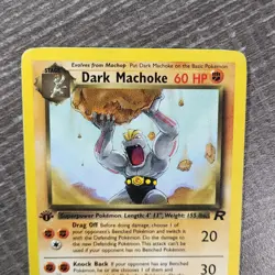 Dark Machoke 1st Edition Team Rocket 40/82 Vintage Pokemon Card MP Condition - Image 3