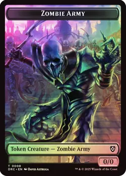 Zombie Army Zombie Warrior Double-Sided Token Commander: Aetherdrift Foil NM - Image 1