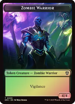 Zombie Army Zombie Warrior Double-Sided Token Commander: Aetherdrift Foil NM - Image 2