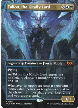 MTG: Wilds of Eldraine: Borderless Talion, the Kindly Lord: LP Condition - Image 1