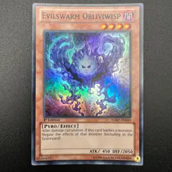 YuGiOh Evilswarm Obliviwisp HA07-EN049 Super Rare 1st Edition NM - Image 1
