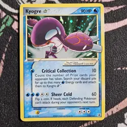 Kyogre Gold Star 112/113 Delta Species Holo 2005 Pokemon LP - Image 1