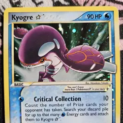 Kyogre Gold Star 112/113 Delta Species Holo 2005 Pokemon LP - Image 2