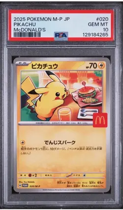 PSA 10 Pikachu 020/M-P McDonald's Promo 2025 Pokemon Card Japanese [US Seller] - Image 1