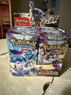 * Opened* Pokemon Paldea Evolved Booster Box 36 Packs - Image 2