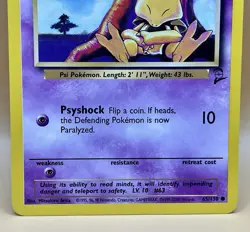 Abra 65/130 – Base Set 2 (Common) - LP+ - WOTC Vintage 2000 Pokemon TCG - Image 3