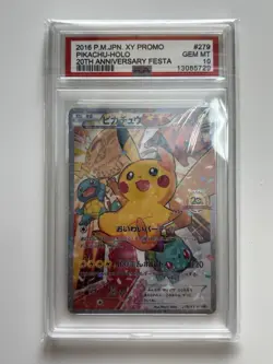 Pokemon PSA 10 Pikachu XY Promo 20th Anniversary Festa Holo 279/XY-P Pokemon TCG - Image 1