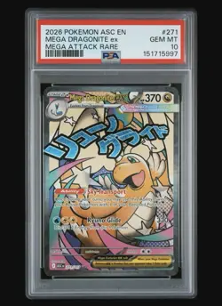 MEGA DRAGONITE EX Ascended Heroes Mega Attack Rare #271 PSA 10 Pokemon - Image 1