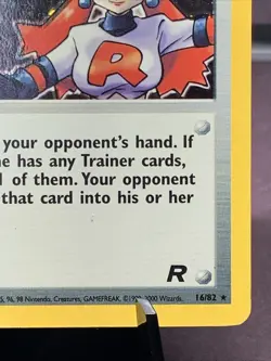 Pokemon TCG Rocket’s Sneak Attack Holo Rare 16/82 Team Rocket WOTC VTG 2000 - Image 4