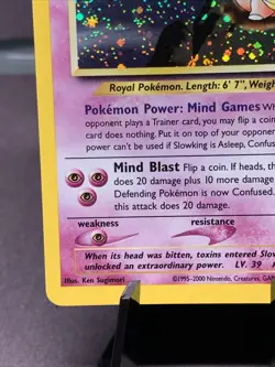 Pokemon TCG Slowking Neo Genesis 14/111 Unlimited Holo Rare VTG WOTC 2000 Swirl - Image 5