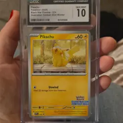 Pokemon Pikachu Promo 214 Illustration Contest Winner CGC 10 Scarlet & Violet - Image 1