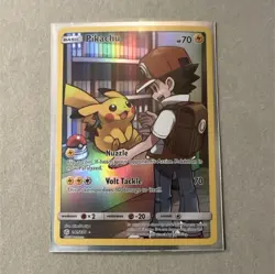 Pokemon Pikachu Secret Rare Holo 241/236 SM-Cosmic Eclipse 70 HP Volt Tackle - Image 1