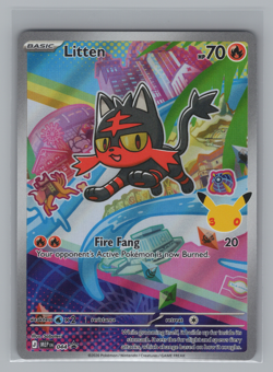 Litten 044 Mega Evolution Promo MEP Pokemon Illustration Promo NM Holofoil - Image 1