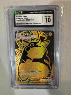 CGC 10 Pikachu Vmax TG29/TG30 Pokemon Lost Origin 2022 English - Image 1