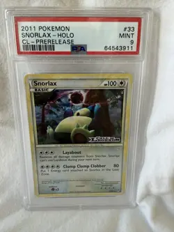 Pokemon Snorlax Holo Prerelease Promo Call of Legends PSA 9 33/95 English - Image 3