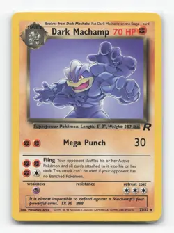 Pokemon TCG - Dark Machamp 27/82 Lightly Played Rare Team Rocket - Image 1