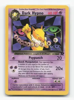 Pokemon TCG - Dark Hypno 26/82 Lightly Played Rare Team Rocket Unlimited - Image 1