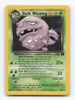 Pokemon TCG - Dark Weezing 31/82 Lightly Played Rare Team Rocket Unlimited - Image 1