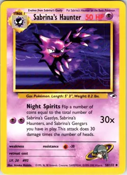 Pokemon | Gym Heroes | Sabrina's Haunter | 058/132 | Unlimited | LP - Image 1