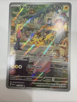 Pokemon Pikachu 173/165 Scarlet & Violet 151 Illustration Rare Full Art - Image 2