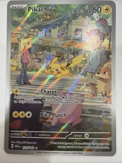 Pokemon Pikachu 173/165 Scarlet & Violet 151 Illustration Rare Full Art - Image 3