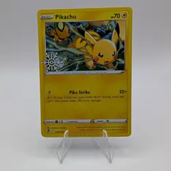 Pikachu 2023 Holiday Advent Snowflake Stamp Promo Pokemon Card 049/195 - Image 1