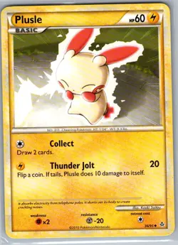 Plusle 36/95 Non Holo Unleashed - Pokemon Card - NM - Image 1