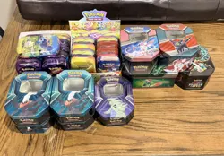 Empty Pokemon Tins Lot of 30 - All Empty, No Packs, No Cards - Image 1