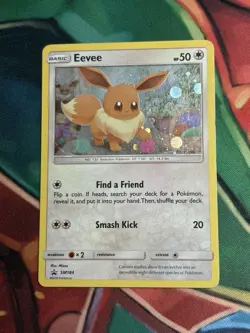 Eevee Cosmos Holo SM Promos SM184 Rare Black Star Card 2019 MP Pokemon - Image 1
