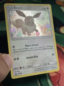 Eevee Cosmos Holo SM Promos SM184 Rare Black Star Card 2019 MP Pokemon - Image 3