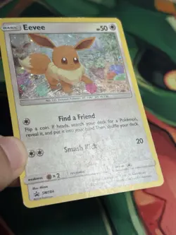 Eevee Cosmos Holo SM Promos SM184 Rare Black Star Card 2019 MP Pokemon - Image 4