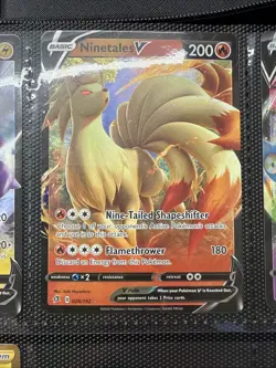 Ninetales V 026/192 Rebel Clash NM Ultra Rare Pokemon Card - Image 1