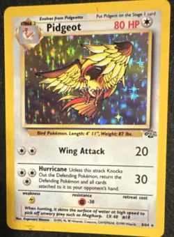 ✨Pokemon Pidgeot Jungle Holo RARE 8/64 1999 Card Set Hologram 80 HP Vintage - Image 1