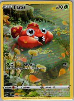 Paras GG32/GG70 Crown Zenith: Galarian Gallery - Pokemon Card - NM - Image 1