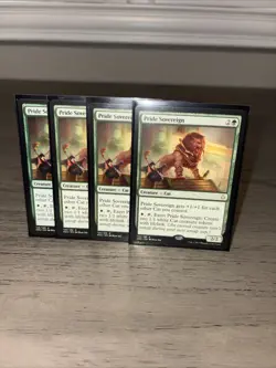 Magic The Gathering Mtg Green - Pride Sovereign x4 - Rare - NM Playset - Image 1