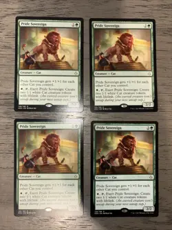 Magic The Gathering Mtg Green - Pride Sovereign x4 - Rare - NM Playset - Image 2