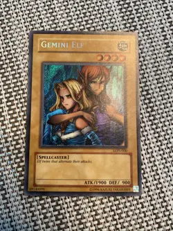 Yugioh - Gemini Elf LON-000 SECRET NM X1 - Image 3