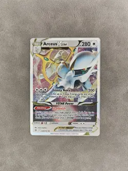 Pokemon TCG Arceus Vstar 123/172 ⬜Metal Promo SWSH Arceus Premium Coll. - NM - Image 1
