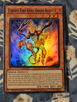 Cursed Fire King Doom Burst - ROTA-EN099 - Super Rare Yugioh! - Image 1