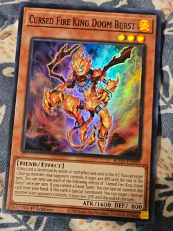 Cursed Fire King Doom Burst - ROTA-EN099 - Super Rare Yugioh! - Image 2