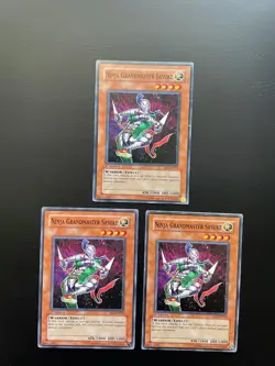Yugioh Ninja Grandmaster Sasuke SD5-EN015 Common 1st Edition Damaged X3 - Image 1