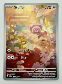 Stufful 154/132 Mega Evolution Illustration Rare Full Art Holo Pokemon TCG MINT - Image 1